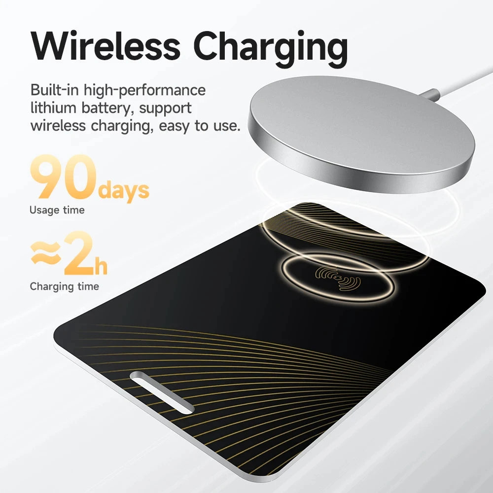 HOCO Smart Anti-Lost Tracker Device Wallet Ultra-thin GPS Location Card Wireless Charging IP68 Waterproof For iPhone Find My Tag