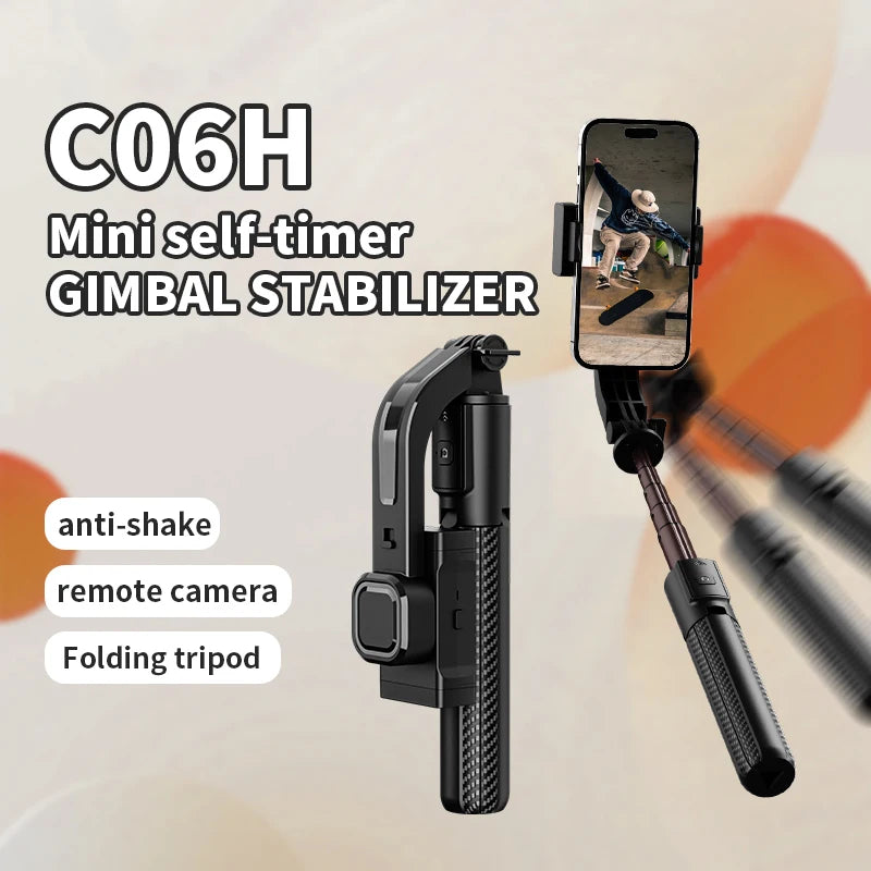 360 Rotation Following Shooting Mode Gimbal Stabilizer Selfie Stick Tripod Gimbal For iPhone Phone Smartphone Live Photography