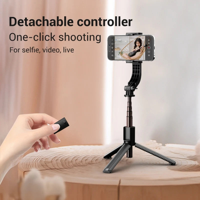 360 Rotation Following Shooting Mode Gimbal Stabilizer Selfie Stick Tripod Gimbal For iPhone Phone Smartphone Live Photography
