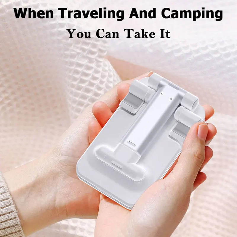 Foldable Mobile Phone Stand Adjustable Angle And Height With Silicone Pad Suitable For Desktop Tablet ipad Portable Phone Holder